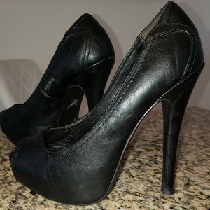Black Patent Leather Heels